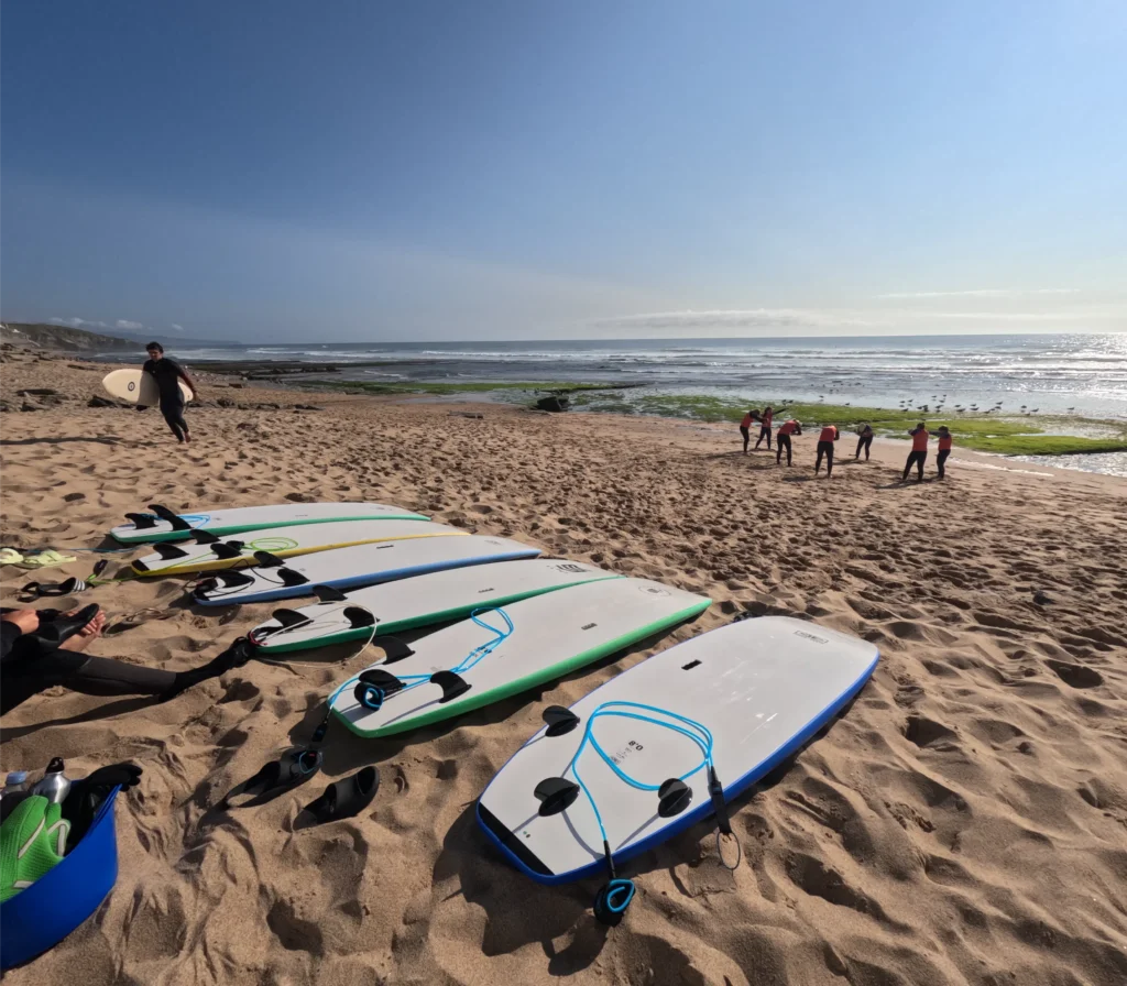 surfboards on beach